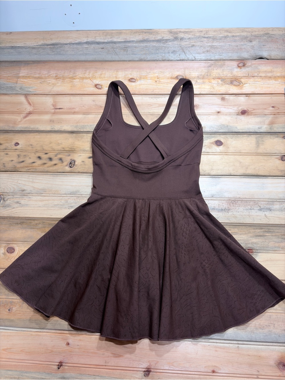 Brown Skater Dress Small Athletic Fit & Flare Tennis Dress Built In Shorts